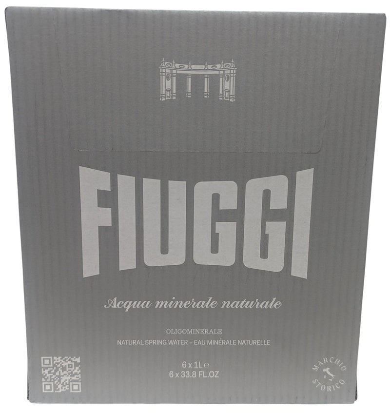 Fiuggi Natural Spring Mineral Water, Still Water, 1 Liter Bottle