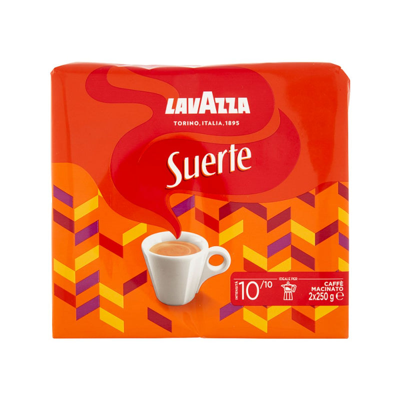 LavAzza Suerte, Ground Coffee 10/10 Intensity, 2x250g