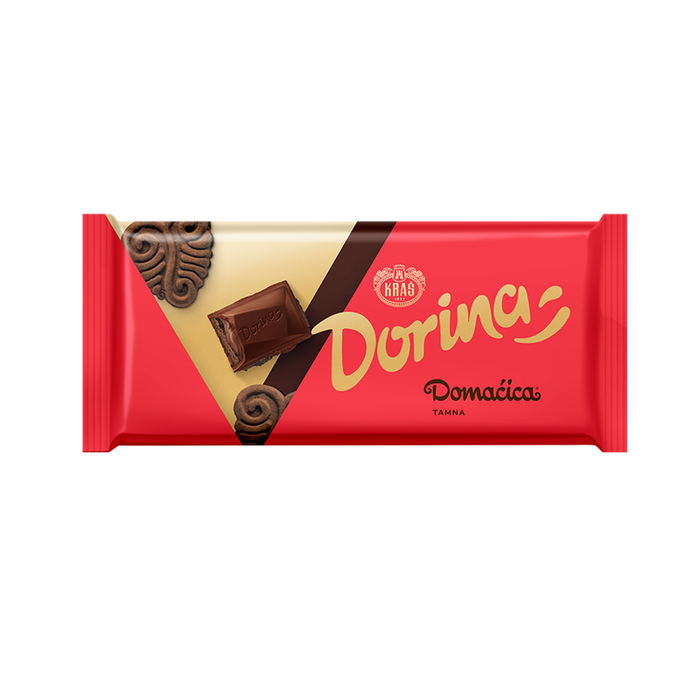 Kras Dorina Domacica Dark Chocolate with Biscuit, 3.5 oz | 100g