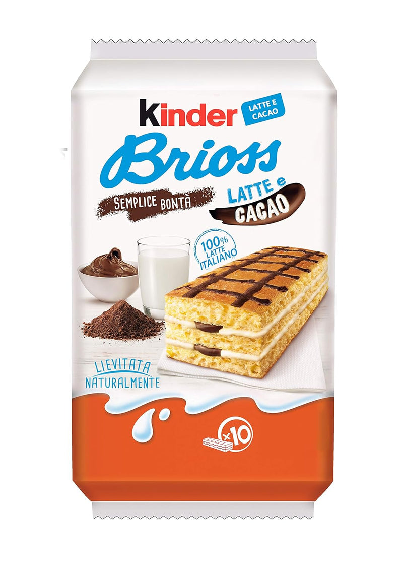 Ferrero Kinder Brioss Latte e Cacao Pack of 10 x 0.98 Oz Pieces