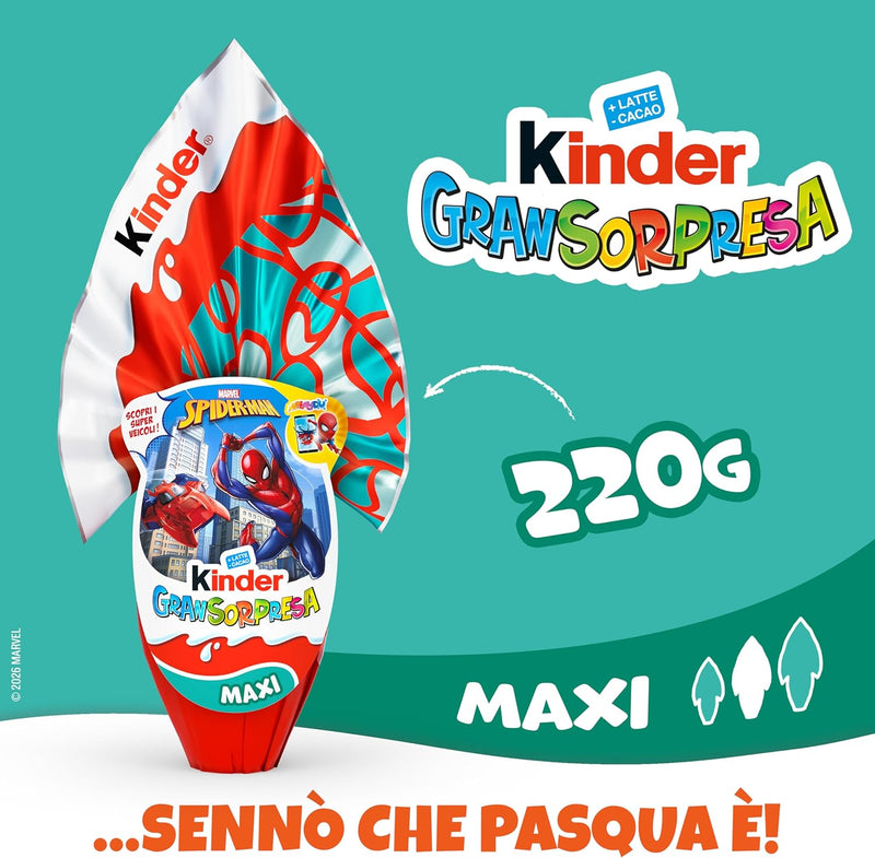 Kinder GranSorpresa Maxi LUI (BOY) Chocolate Easter Egg, 7.76 oz | 220g