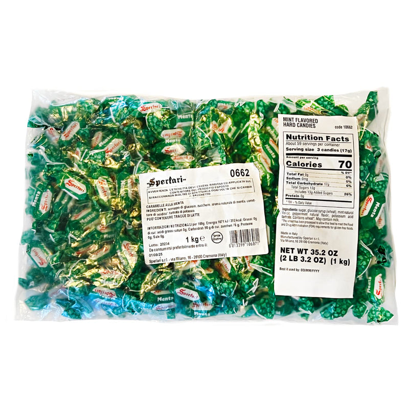 Sperlari Mint Hard Candy Bulk, 2 lb 3.2 oz LB Bag | 1 kg
