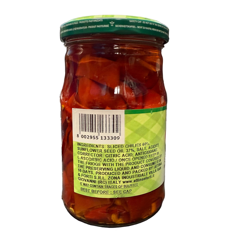 Attina Peperoncini Piccanti Tagliati, Sliced Chillies, 9.7 oz | 275g