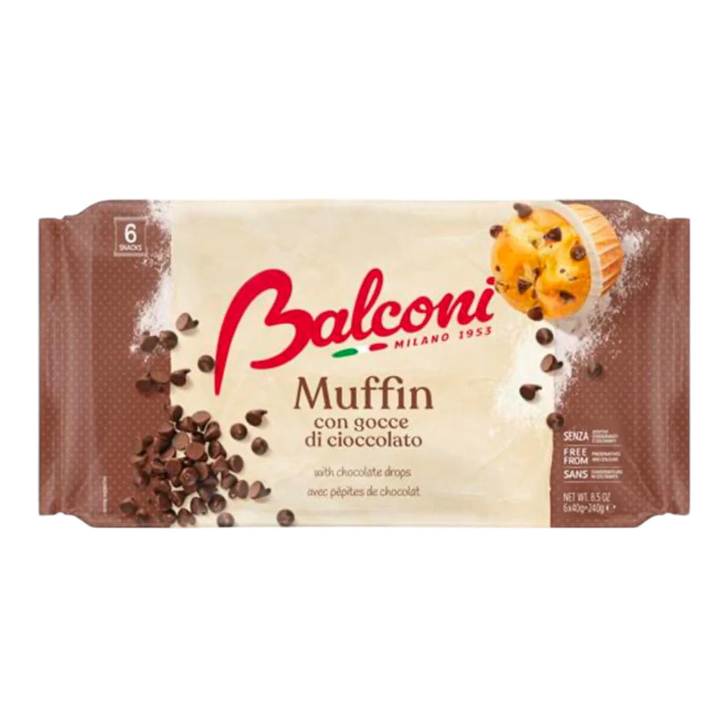 Balconi Muffin with Chocolate Drops, 6x40g 8.5 oz