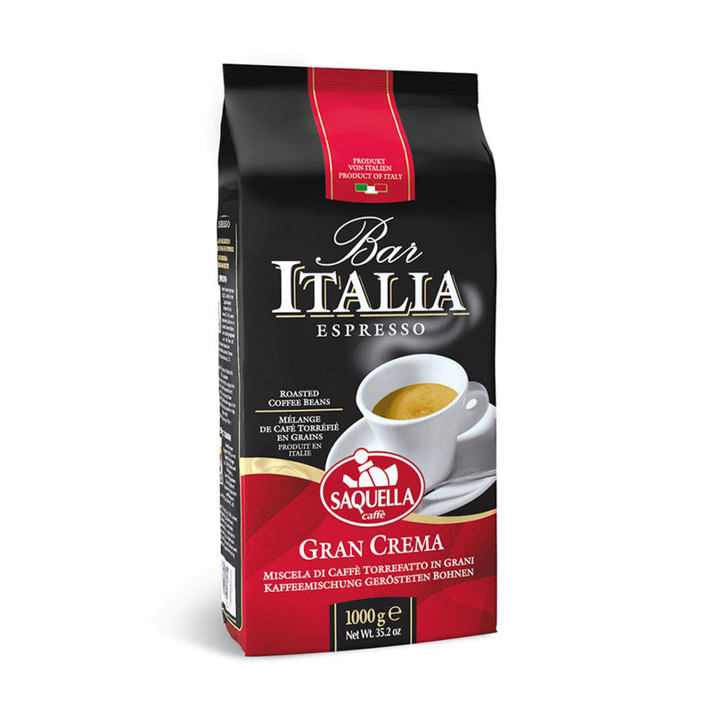 Saquella Caffe Bar Italia Gran Crema Beans, 35.2 oz | 1000g