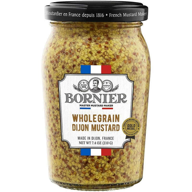BORNIER Wholegrain Dijon Mustard, 7.4 Ounce