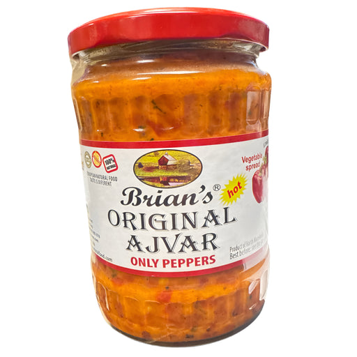 Brian's Original Ajver HOT, Only Peppers, 19.4 oz - 550g