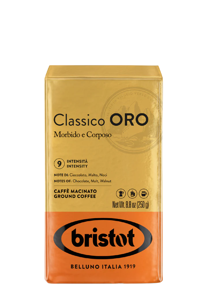 Bristot Classico Oro coffee package on a white background