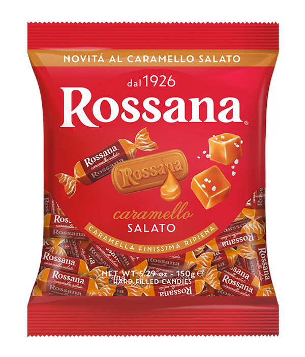 Fida Rossana Salted Caramel Hard Candies, 5.29 oz | 150g