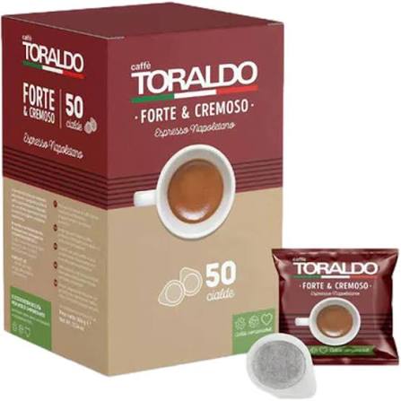 Caffe Toraldo Strong and Creamy, Espresso ESE Pods, 50 Pack
