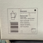 Carlo Giannini Chicca Black Handle, Espresso Coffee Maker Aluminium, 3/1 Cup