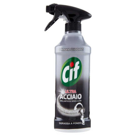 Cif Ultra Steel Spray, Acciaio, 500ml