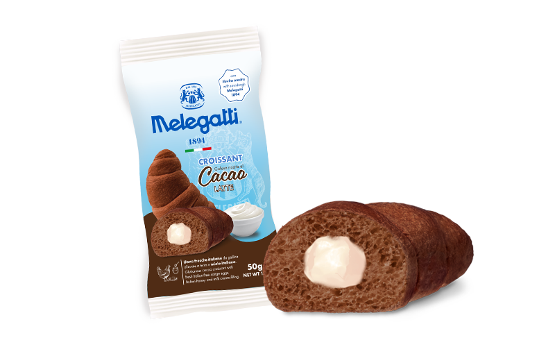 Melegatti Croissant with Cocoa & Milk, 10.58 oz | 300g