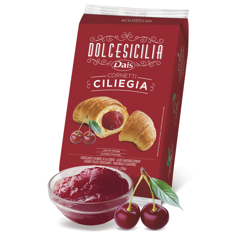 Dais Croissant with Cherry Filling, 6 Pack, 9.52 oz | 270g