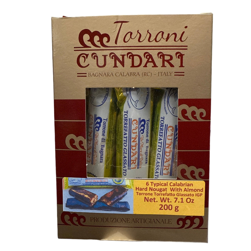 Cundari Roasted Nougat Glazed, Torrone Torrefatto Glassato IGP, 250g - 8.8 oz