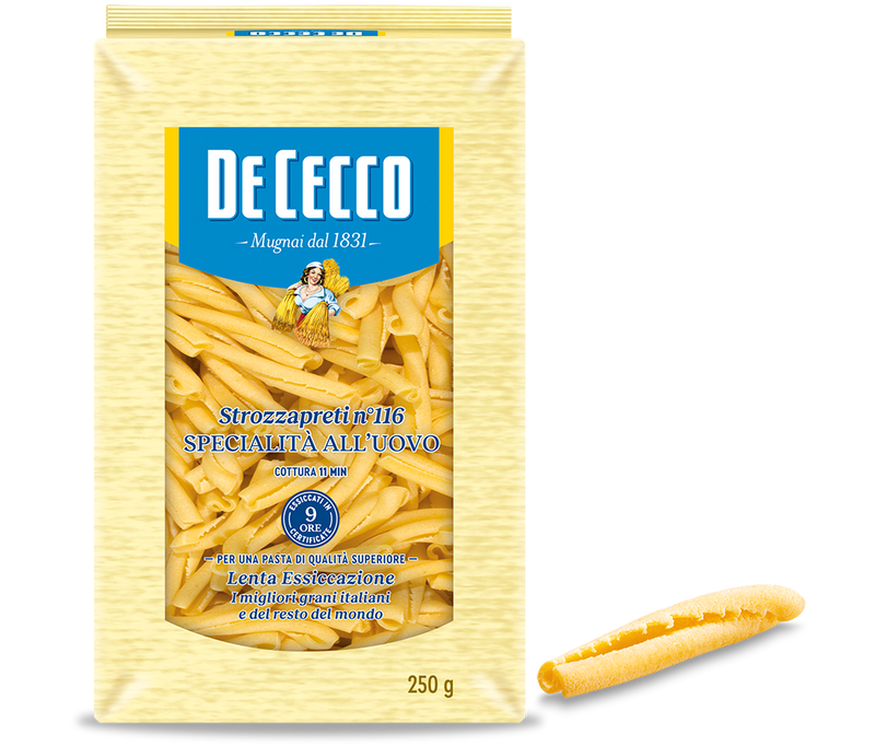 De Cecco Strozzapreti No. 116 with egg, 8.8 oz | 250 g