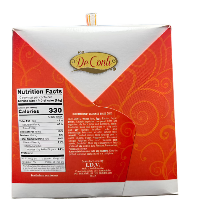 De Conti Italia Panettone Classico, 2 lb