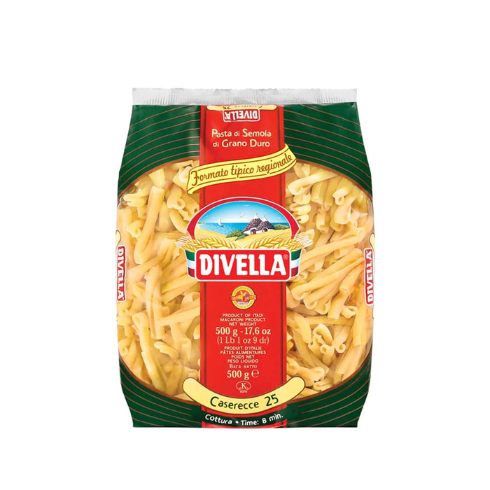 Divella Bronze Extruded Pasta Caserecce, #25, 17.6 oz | 500g