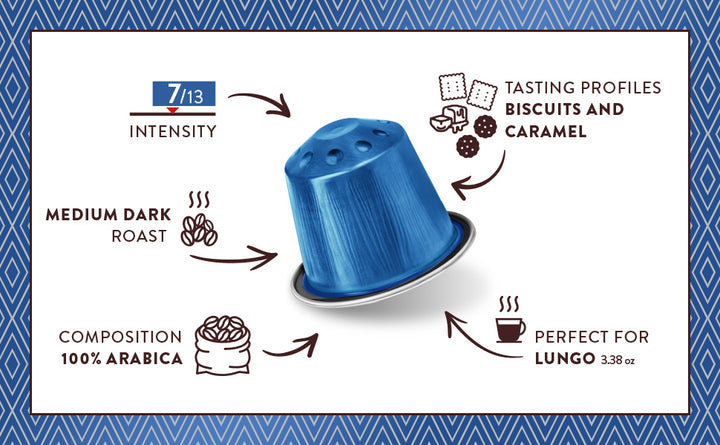 Kimbo Barista Lungo Intenso, #7 Aluminum Nespresso Compatible