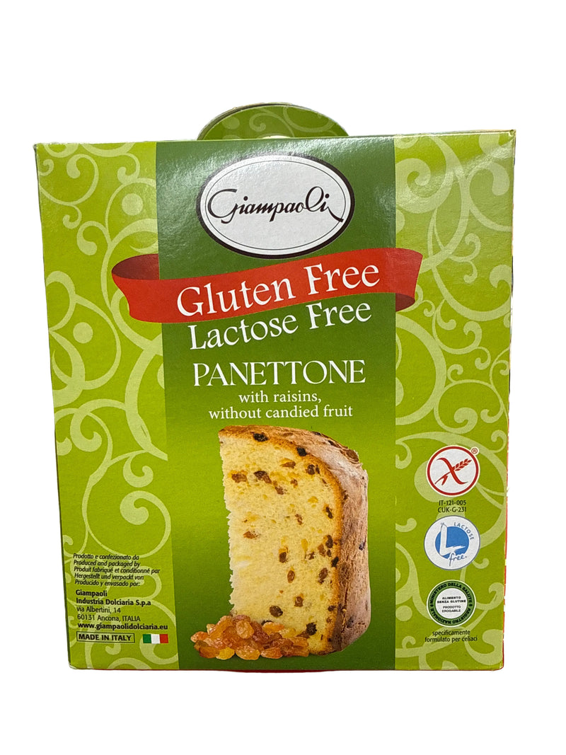 Giampaoli Gluten-Free Lactose-Free Panettone with Candied Fruit, 14.11 oz | 400g
