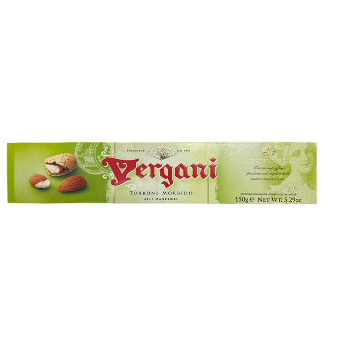 Vergani Soft Nougat w/ Almonds, 5.29 oz | 150g