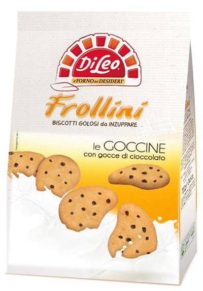 DiLeo Frollini Le Goccine, Chocolate Chip Cookies, 24.6 oz | 700g