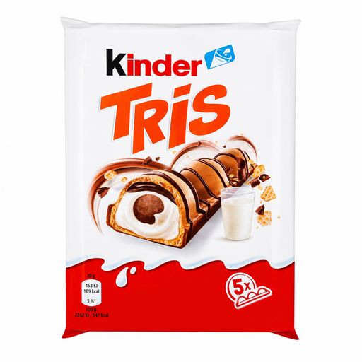 Ferrero Kinder Tris Milk Cream & Cocoa Snack – 5 Pack – 3.53 oz (100g)