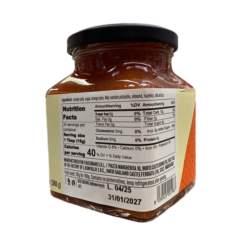 Fiasconaro Sicilian Orange Marmalade, 12.69 oz