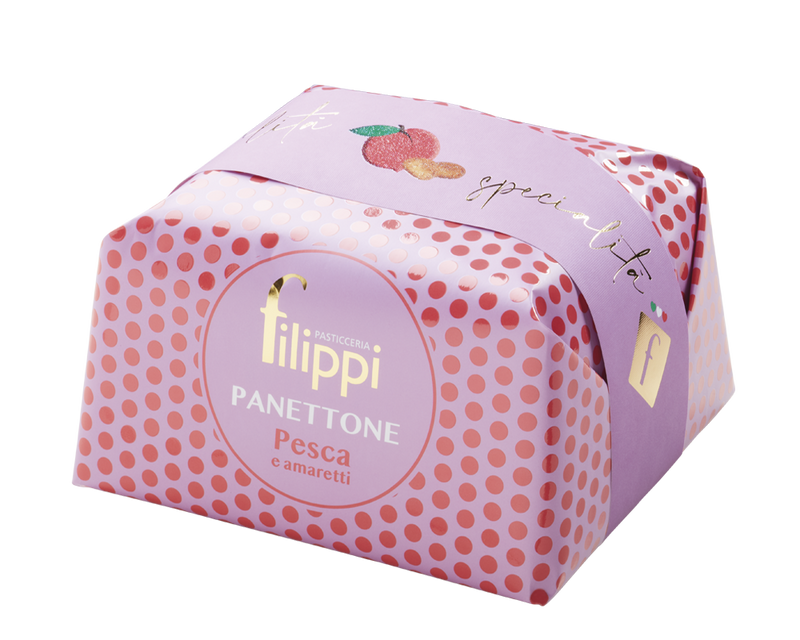 Filippi Panettone Peach & Amaretti, 35.27 oz | 1kg 