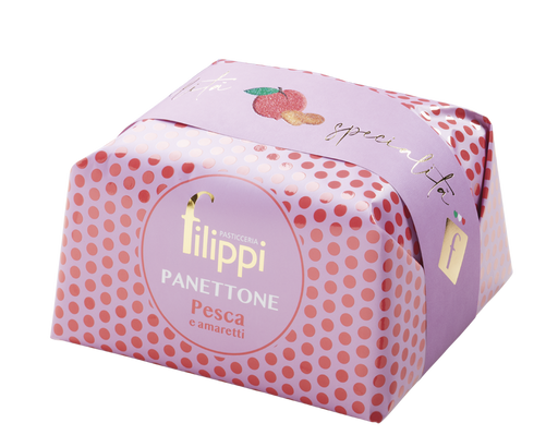 Filippi Panettone Peach & Amaretti, 35.27 oz | 1kg 