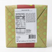 Back label of the Filippi pistachio panettone box with nutrition facts and ingredients