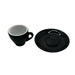 Nuova Point - Milano Espresso Cups and Saucers, Black, Set of 6