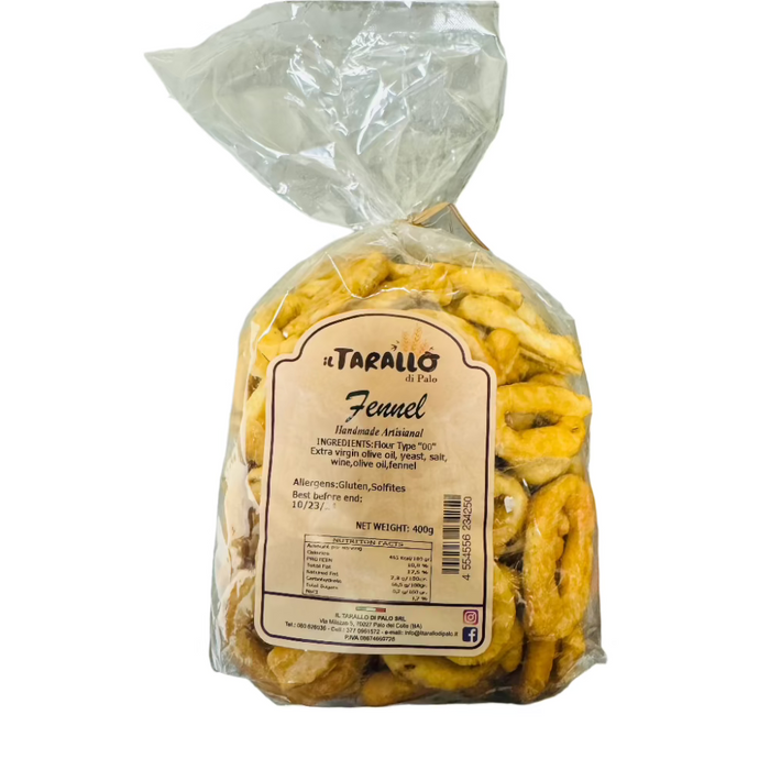 Il Tarallo Di Palo Fennel Taralli, 14 oz | 400g