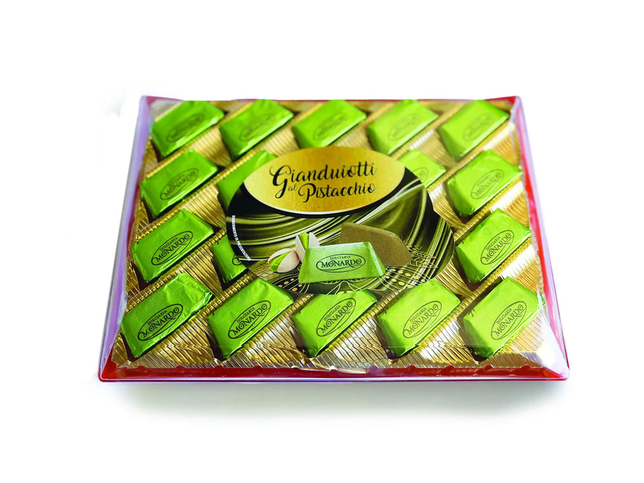 Dolciaria Monardo Gianduiotti w/ Pistachio in Gift Box, 7 oz | 200g