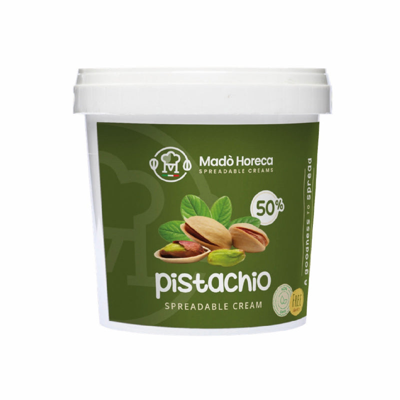 Mado Pistachio Cream Spread, 50% Pistachio, Gluten Free, Non-GMO, 3kg Bucket