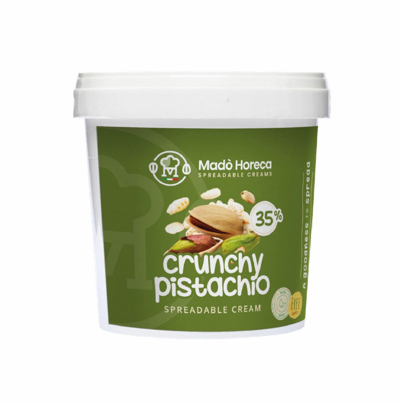 Mado Crunchy Pistachio Cream Spread, 35% Pistachio, Gluten Free, Non-GMO, 3kg Bucket