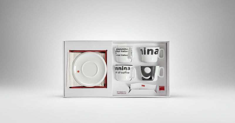 Giannina Art of Coffee Cappuccino Cups and Saucers - Set of 4, cod. 320017