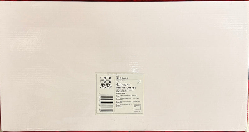 Giannina Art of Coffee Cappuccino Cups and Saucers - Set of 4, cod. 320017