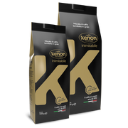 Two Kenon coffee bags with black and gold design on a white background