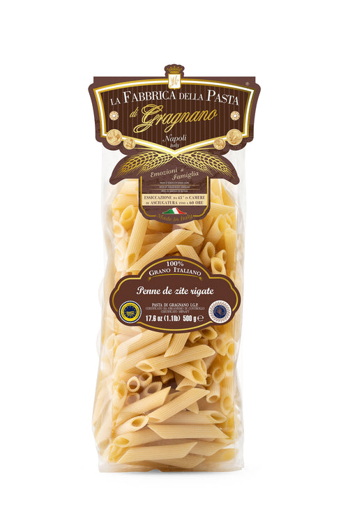 La Fabbrica Della Pasta e Penne "de zite" Rigate, #521, 17.6 oz 