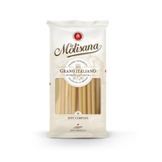 Packaging of La Molisana Ziti Campani pasta, showing the dried pasta through a transparent window and the brand's logo.