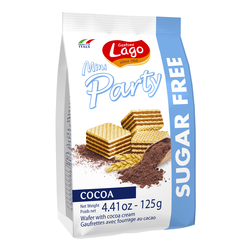 Lago Sugar Free Party Wafers Chocolate, 7.5 oz | 213g