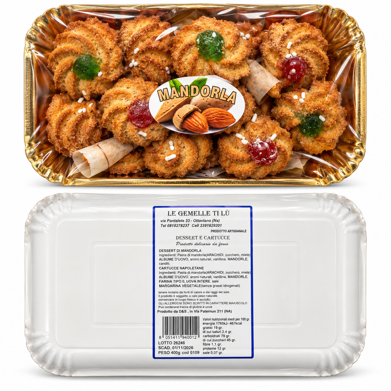 Le Gemelle Ti Lù Dessert di Mandorla Italian Almond Cookies – 14.1 oz (400g)