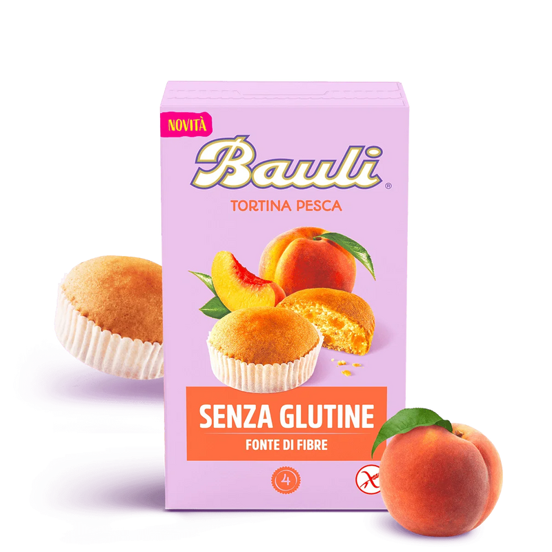 Bauli Gluten Free Tortina, Tart with Peach, 4x35g, 140g
