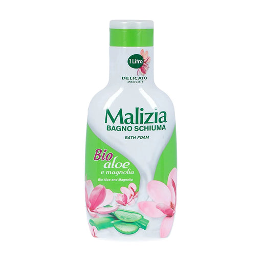 Malizia Bath Foam, Body Wash, Bio Aloe and Magnolia, 1000 ml