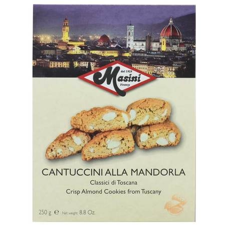 Masini Cantuccini Almond Biscotti Cookies, Cantuccini, 8.8 oz | 250g