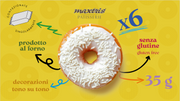 Maxtris Donuts Panna – Cream-Glazed Mini Donuts, Gluten Free, (210g, 6-Pack)