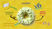 Maxtris Donuts Pistachio -Cream, Glazed Mini Donuts, Gluten Free, (210g, 6-Pack)