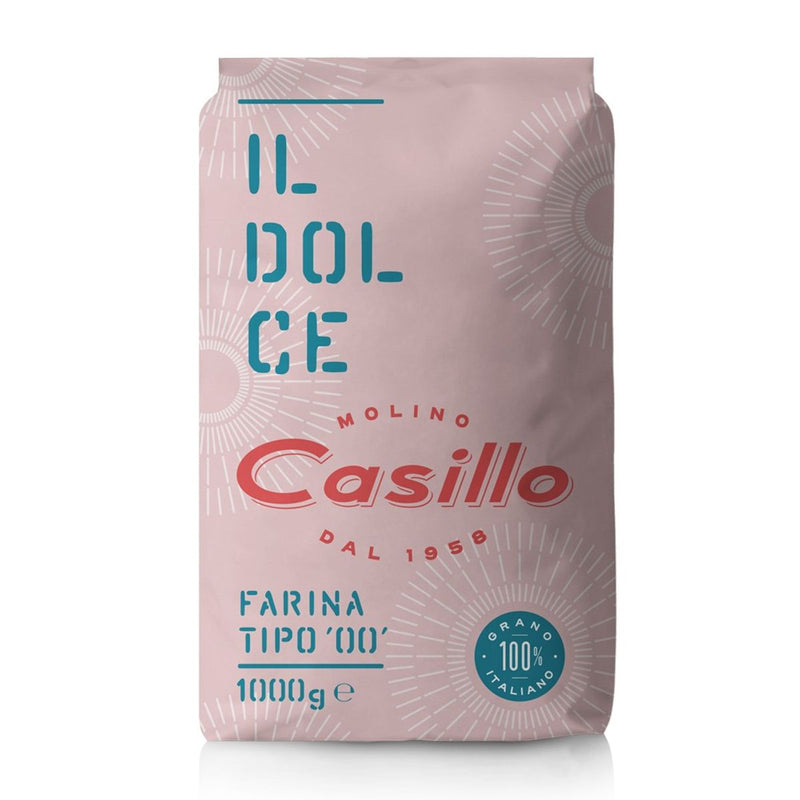 Il Dolce Casillo flour packaging on a white background