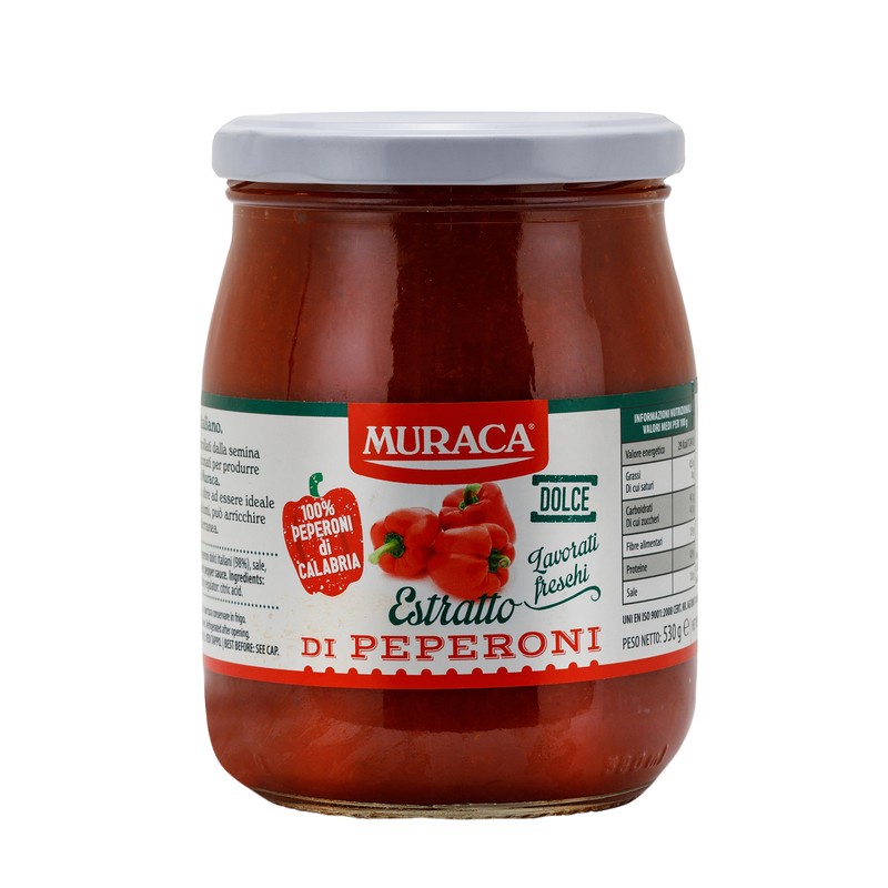 Muraca 100% Calabrian Sweet Chili Pepper Paste Sauce, 19 oz | 530g